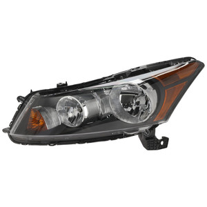 Headlight Assembly for Honda Accord 2008-2012, Left Driver, Halogen, Sedan, Replacement