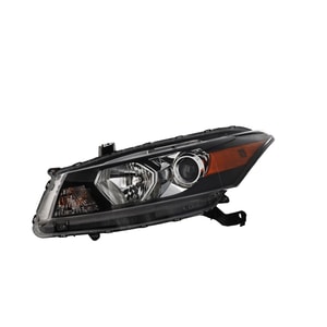 Headlight Assembly for Honda Accord 2008-2012 Coupe, Halogen, Left Driver, Smooth Contour Turn Signal, Replacement