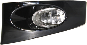 Front Fog Light for FIT 2007-2008 Left Driver Side, Lens and Housing, Black, Replacement