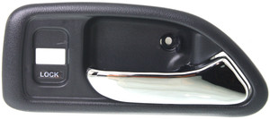 Front Interior Door Handle Right Passenger for Honda Accord 1994-1997 Sedan/Wagon (DX model) (LX - Canada Built), Chrome Gray, Replacement