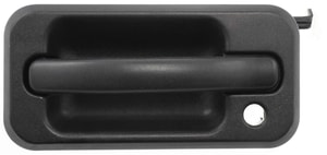 Front Exterior Door Handle for 2003-2009 Hummer H2, Left Driver Side, Textured Black, with Keyhole, Replacement