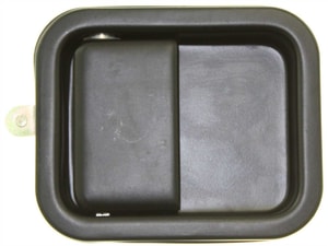 Front Exterior Door Handle for Jeep Wrangler 1987-2006, Right Passenger, Smooth Black, Metal, Without Keyhole, Full Door Type, 1997-2006 Left Driver, Replacement
