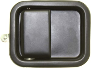 Front Exterior Door Handle for Jeep Wrangler 1987-2006, Left Driver, Smooth Black Metal, w/o Keyhole, Full Door Type, (1997-2006, Right Passenger), Replacement
