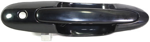Front Exterior Door Handle for Mazda MPV 2000-2006, Left Driver, Smooth Black with Keyhole, Plastic, Replacement