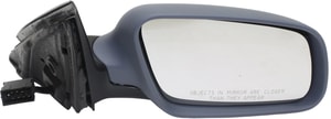 Right Passenger Power Mirror for Audi A6 2000-2004, Manual Folding, Heated, Paintable, without Auto Dimming and Memory, Replacement