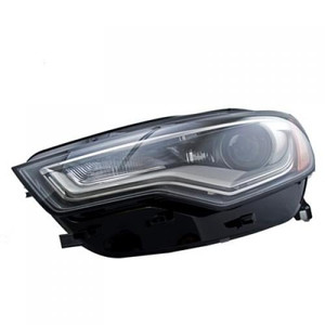 Left Driver Headlight Assembly for 2012 - 2018 Audi A6, Xenon, without Auto Level Lights, Composite;  4G0941043E, Replacement