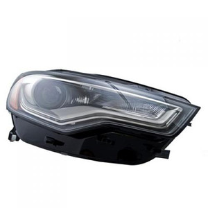 Right Passenger Headlight Assembly for 2012 - 2018 Audi A6, Xenon without Automatic Level Lights, Composite,  4G0941044E, Replacement