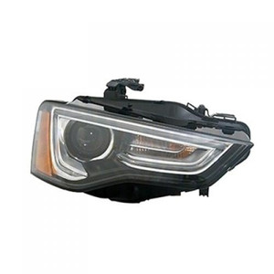 Right Passenger Headlight Assembly for 2012-2017 Audi A5 Quattro, Xenon, Without Curve Lighting, from 5-9-12, Composite,  8T0941044E, Replacement