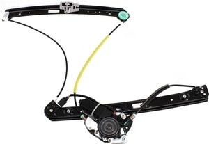 Front Window Regulator for BMW 3-Series 2000-2005, Right Passenger, Power, with Motor, Sedan/Wagon, Replacement Models: 320i, 323i, 325i, 328i, 330i.