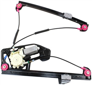 Front Window Regulator for BMW 7-Series 1995-2001, Left Driver Side, Power-operated with Motor, Insulated Glass, Replacement