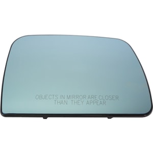 Heated Mirror Glass for BMW X5 2000-2006, Right Passenger Side, with Backing Plate, without Auto-Dimming, Convex Blue Glass, Replacement