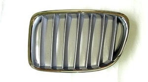 2012 - 2015 BMW X1 Grille - (Brand: LKQ) - Left Driver Side - (xDrive35i 3.0L Sport Utility + Business 2.0L Sport Utility + X Line 2.0L Sport Utility + xDrive28i 2.0L, 3.0L Sport Utility + xDrive28i 2.0L Sport Utility + sDrive28i 2.0L Sport Utility + Sport Line 2.0L Sport Utility + sDrive20i 2.0L Sport Utility + xDrive20i 2.0L Sport Utility) Replacement