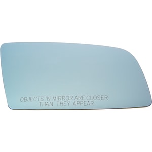 Mirror Glass for BMW 5-Series 2004-2010, Right Passenger, Heated, with Backing Plate, Blue Glass, without Auto-Dimming, Replacement Models: 520i, 523i, 525i, 528i, 530i, 535i, 540i, 545i, 550i, M5.