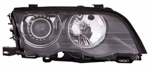 Left Driver Headlight Assembly for 1999-2001 BMW 328i, Front Headlight Replacement Housing/Lens/Cover with xenon HID lights, E46 Body Code, Sedan, 4 Door,  63126902763, Replacement