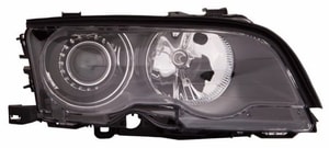 Right Passenger Headlight Assembly for 2000 - 2001 BMW 323Ci, Front Headlight Assembly Replacement Housing / Lens / Cover, E46 Body Code, Convertible & 2 Door Coupe, w/Xenon High-Intensity Discharge Lights, Composite,  63126904298, Replacement