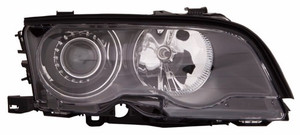 Right Passenger Headlight Assembly for 2000 - 2001 BMW 330Ci, E46 Body Code, 2 Door Coupe, with Xenon HID Lights, Composite,  63126904298, Replacement