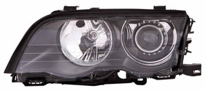 Right Passenger Headlight Assembly for 1999 - 2001 BMW 328i, Front Headlight Assembly Replacement Housing/ Lens/ Cover, E46 Body Code, 4-Door Sedan w/Xenon HID Lights, Composite,  63126902764, Replacement