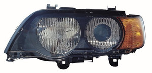Left Driver Headlight lens/housing for 2000 - 2003 BMW X5, Front Assembly, xenon with amber turn signals, Replacement,  63126930233