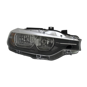 Left Driver Headlight Lens/Housing for 2016-2018 BMW 328i, F30 Series; Halogen Headlight Assembly;  63117365599, Replacement