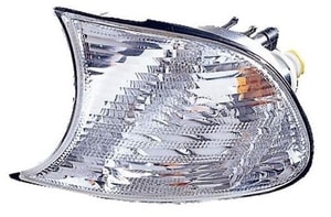 Left Driver Park Light Assembly for 2002 - 2005 BMW M3 Convertible, 2 Door Coupe, Park/Signal/Marker Combo with White Lens  63136900531, Replacement.