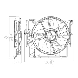 2007 - 2016 BMW 135i Radiator Cooling Fan Assembly