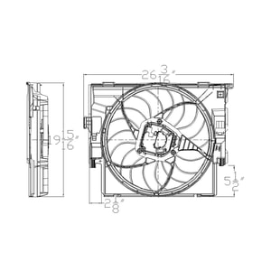 2012 - 2017 BMW 228i Radiator Cooling Fan Assembly