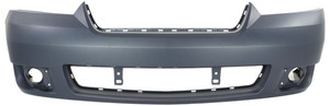 Front Bumper Cover for 2006-2008 Chevrolet Malibu, Primed (Ready to Paint), with Fog Light Holes, Replacement