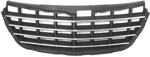 Grille for Chrysler Pacifica 2004-2006, Plastic Painted Gray Shell and Insert with Chrome Insert Molding, Suitable for Limited/Touring Models, Replacement