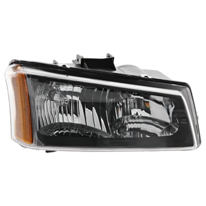 Headlight Assembly for Chevrolet Silverado 2003-2006, Right Passenger Side, Halogen, Smooth Reflector, Includes 2007 Classic, Replacement