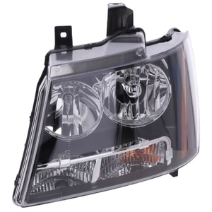 Headlight Assembly for Chevrolet Tahoe 2007-2014, Left Driver Side, Composite Material, Halogen Light, Replacement