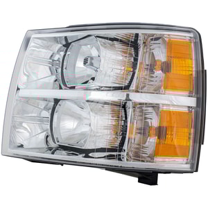 Headlight Assembly for Chevrolet Silverado 2007-2014, Halogen, Left Driver Side, Excludes 2007 Classic Model, Replacement