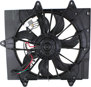 Radiator Fan Assembly for 2004-2005 PT Cruiser, with Turbo, Single Plug, Chrysler, Replacement