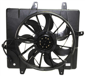Radiator Fan Assembly for Chrysler PT Cruiser 2006-2010, Without Turbo, Convertible/Wagon, Replacement