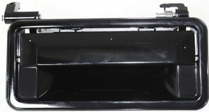 Exterior Front Door Handle for Chevrolet Corsica 1987-1996, Oldsmobile Cutlass Supreme 1990-1997, Right Passenger Side, Smooth Black, Without Keyhole, Replacement