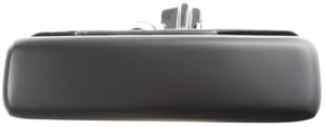 Front Exterior Door Handle for Chevrolet Astro/GMC Safari 1992-2005, Right Passenger, Plastic Rod Retainer, Smooth Black Metal, without Keyhole, Replacement