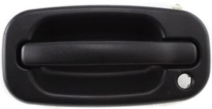 Front Exterior Door Handle for Chevrolet Silverado/GMC Sierra 1999-2006, Left Driver, Textured Black, with Keyhole, Includes 2007 Classic, Replacement