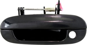 Front Exterior Door Handle for Chevrolet Trailblazer/GMC Envoy 2002-2009, Left Driver, Smooth Black with Keyhole, Replacement