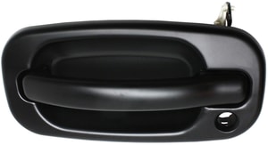 Front Exterior Door Handle for Chevrolet Silverado/GMC Sierra 1999-2006, Left Driver, Smooth Black, with Keyhole, Includes 2007 Classic, Replacement