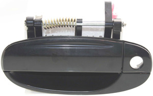 Smooth Black Front Exterior Door Handle Assembly for Chevrolet Aveo 2004-2006/Aveo5 2009-2011, Left Driver, Replacement