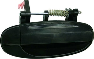 Smooth Black Rear Exterior Door Handle Assembly for Chevrolet Aveo 2004-2006/Aveo5 2009-2011, Right Passenger, Replacement