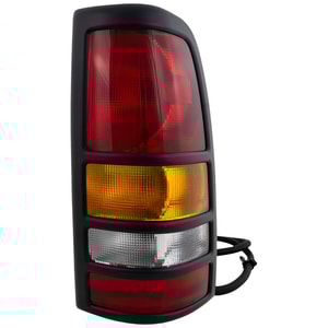 Tail Light Assembly for GMC Sierra & Chevrolet Silverado 3500 (2001-2003), Right Passenger, Fleetside with Black Bezel, Replacement