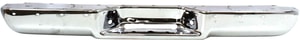 Chrome Step Bumper Face Bar for Chevrolet C/K Series P/U, 1988-2000, Without Pad, With Pad Provision, Without Mounting Bracket, With Impact Strip Holes, Replacement
