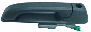 Front Left Driver Outer Door Handle for 2005-2010 Jeep Grand Cherokee, Black Textured w/o Chrome Trim,  55394237AI, Replacement