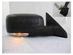 Outside Rear View Mirror Assembly for 2009 Dodge Ram 1500, Right Passenger Side, Heated, with Turn Signal Light and Puddle Light, Paint To Match,  1FX361BSAD, Replacement