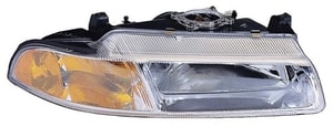 Left Driver Headlight Assembly for 1995 - 1996 Dodge Stratus, Front Headlight Assembly Replacement Housing/Lens/Cover, Standard Beam Pattern, Composite,  4630151, Replacement