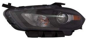Left Driver Headlight Assembly for 2013 - 2015 Dodge, Right Passenger Front Headlight Assembly Replacement Housing/Lens/Cover, Black Trim, Composite, OEM 68085141AL, Replacement