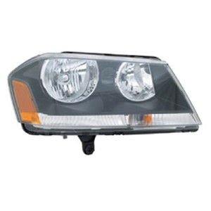 Right Passenger Headlight Assembly for 2008 - 2014 Dodge Avenger, Front Headlight Assembly Replacement Housing / Lens / Cover, R/T Model, Composite,  5303744AD Replacement