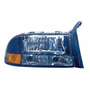 Performance Set Headlight Assembly for 1997-2004 Dodge Durango, Right Passenger, Diamond Lens & Housing, Black,  CH2505114, Replacement