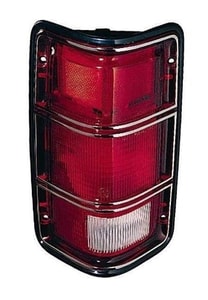 Right Passenger Tail Light Assembly for 1984 - 1988 Dodge W150, Rear Tail Light Assembly Replacement/Cover with Black Rim,  4169004, to 12/1/87, Replacement