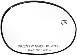 Mirror Glass for Chrysler PT Cruiser 2001-2003, Right Passenger Side, Heated, with Backing Plate, Replacement